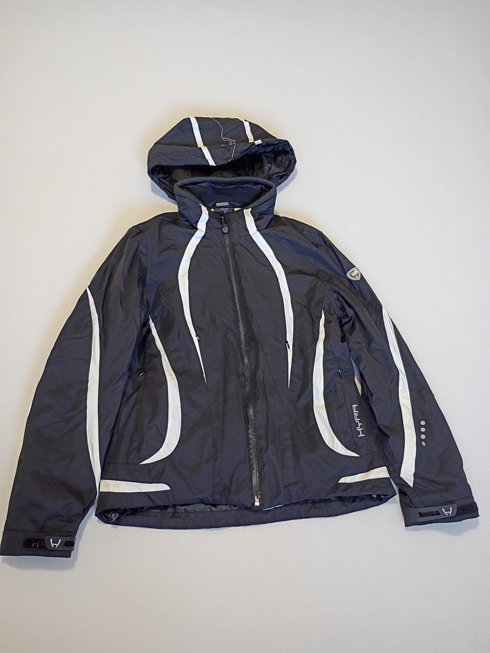 Hyra Technical Ski Snowboard Jacket M Insulated Hooded Winter Coat Black White